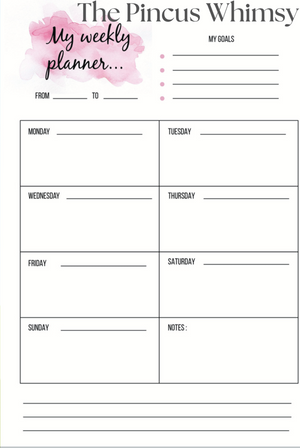 Weekly planner